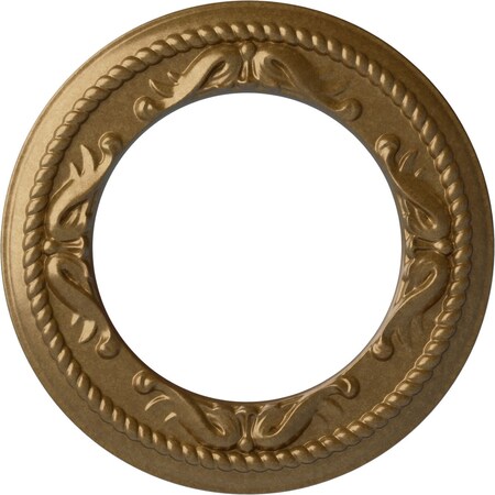 Ekena Millwork Roped Medway Ceiling Medallion (Fits Canopies up to 7 1/2"), 12 1/4"OD x 7 1/2"ID x 7/8"P, Pale Gold CM12MEPAS